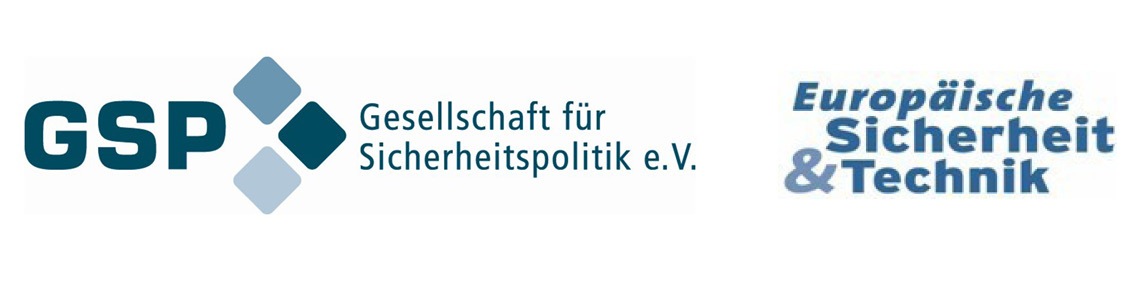 Logos von GSP Gesellschaft für Sicherheitspolitik e.V. und Europäische Sicherheit & Technik.
