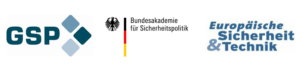 Logos von GSP, Bundesakademie für Sicherheitspolitik und Europäische Sicherheit & Technik.