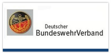Logo des Deutschen BundeswehrVerbandes, rundes Abzeichen mit Luftwaffen- (geflügelter Stab) und Marinesymbolen (Anker).