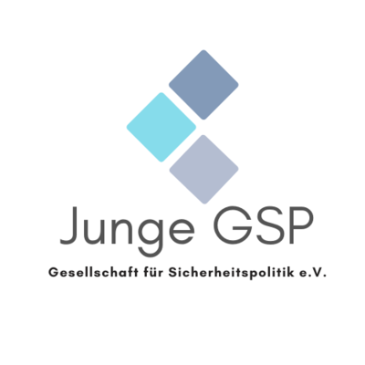 Logo von Junge GSP, Gesellschaft für Sicherheitspolitik e.V., mit einem stilisierten C-förmigen Icon in Blau und Grau.