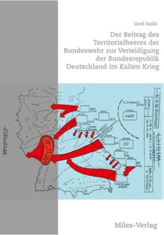 Buchcover zu Boliks „Territorialheer der Bundeswehr...“, zeigt militärische Karte mit roten Pfeilen.