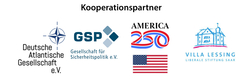Kooperationspartner: Deutsche Atlantische Gesellschaft e.V., GSP Gesellschaft für Sicherheitspolitik e.V., AMERICA 250, Villa Lessing Liberale Stiftung Saar.