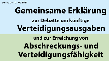 Gemeinsame Erklärung vom 05.06.2024 zu Verteidigungsausgaben und Abschreckung/Verteidigungsfähigkeit.