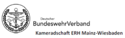 Logo des Deutschen BundeswehrVerbandes Kameradschaft ERH Mainz-Wiesbaden, mit Emblem aus Anker, Schwertern und Äskulapstab.