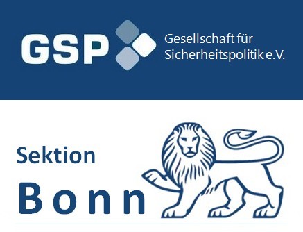 GSP Gesellschaft für Sicherheitspolitik e.V. Sektion Bonn Logo mit heraldischem Löwen.